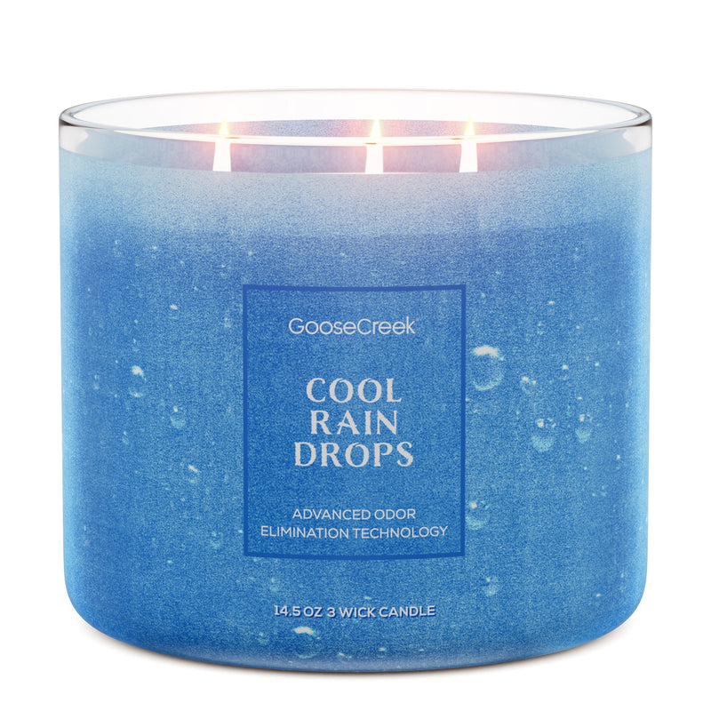 Cool Rain Drops Odor Eliminating 3-Wick Candle A1
